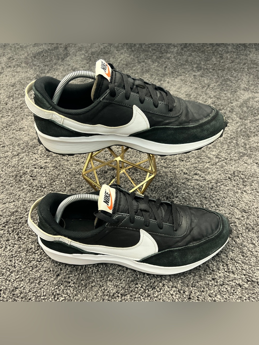 Nike Waffle Debut Shoes Men’s Size 10.5 Black White DH9522-01 Waffle Outsole